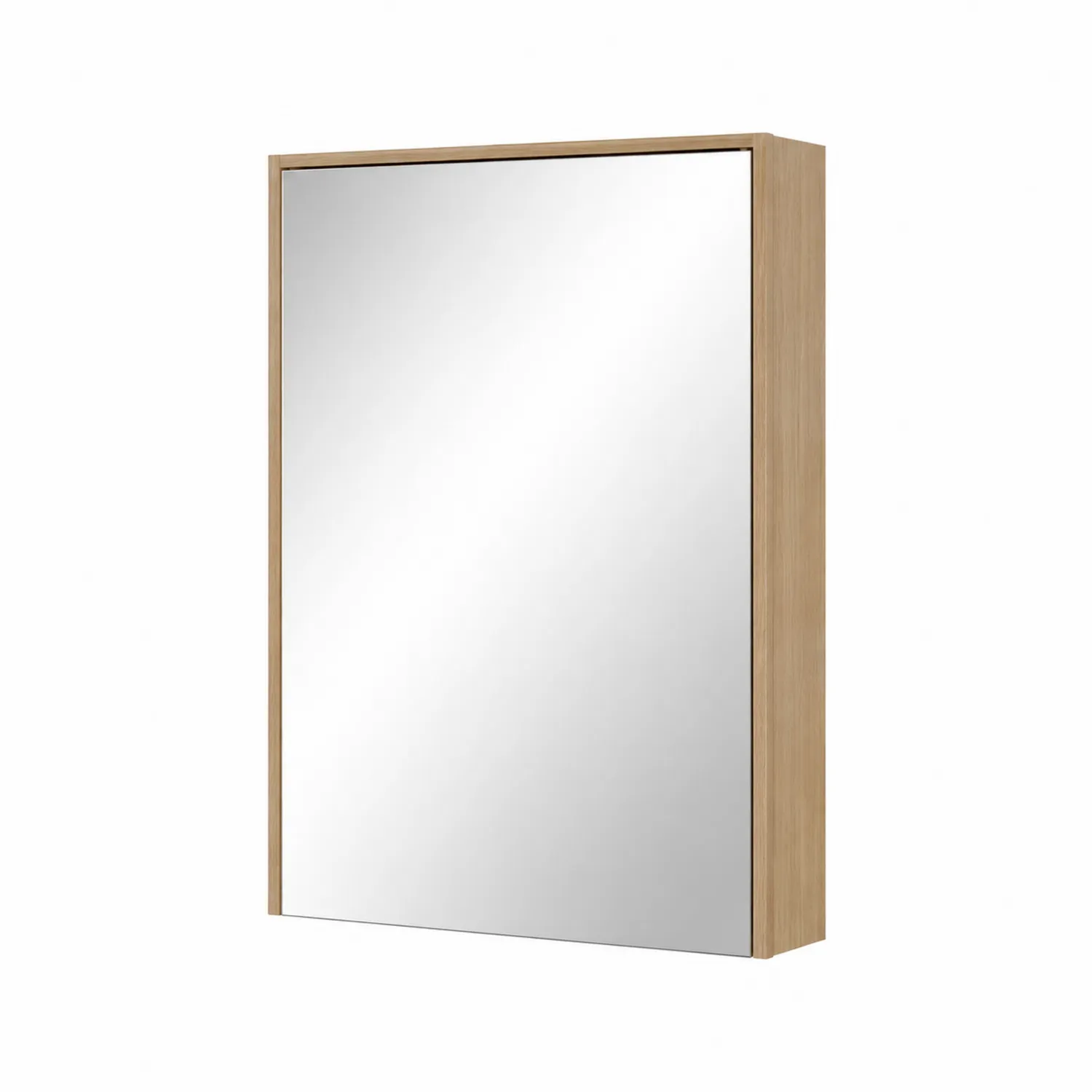 Holz Spiegelschrank mit Glas 80x60x15 cm