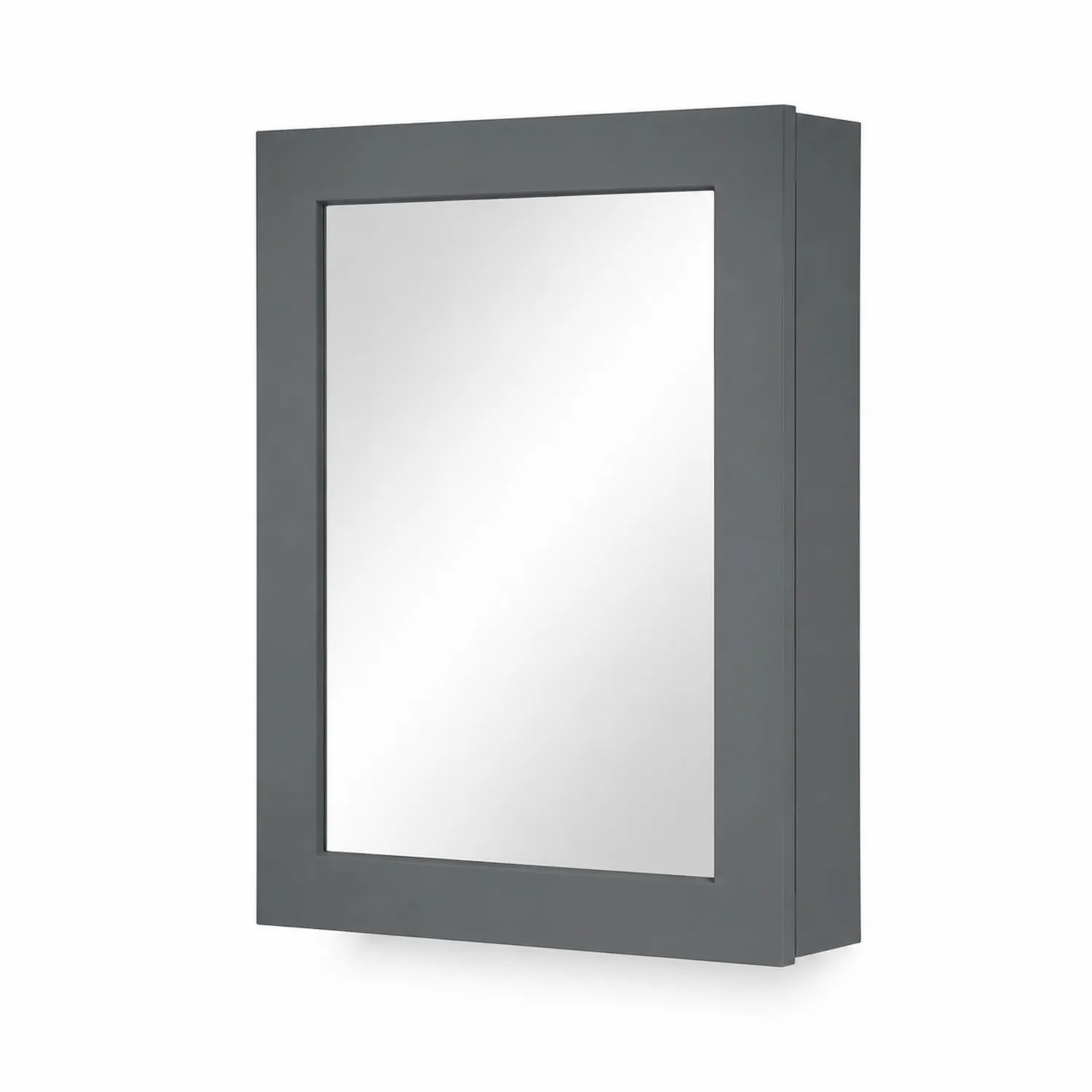 Badezimmerspiegelschrank Rechteckig MDF Grau