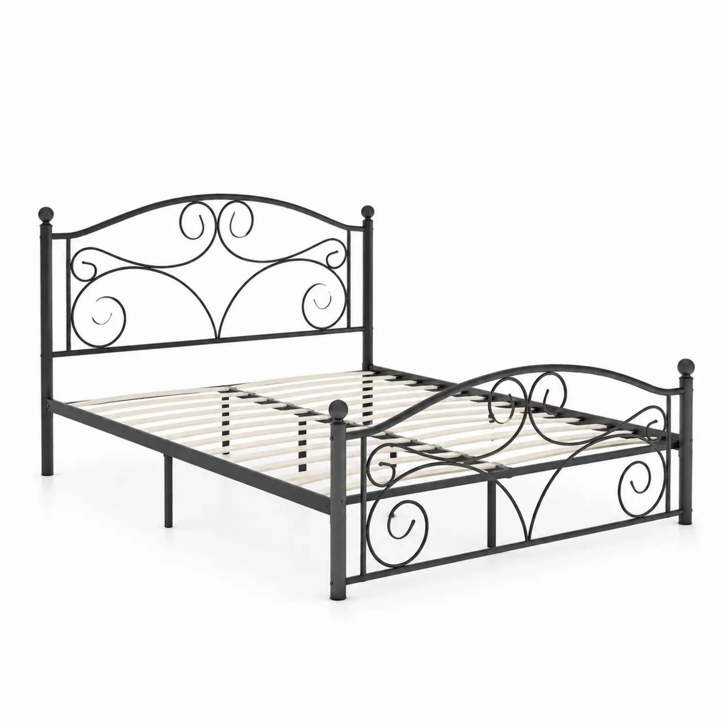 Metallbett 200x140 cm Schwarz