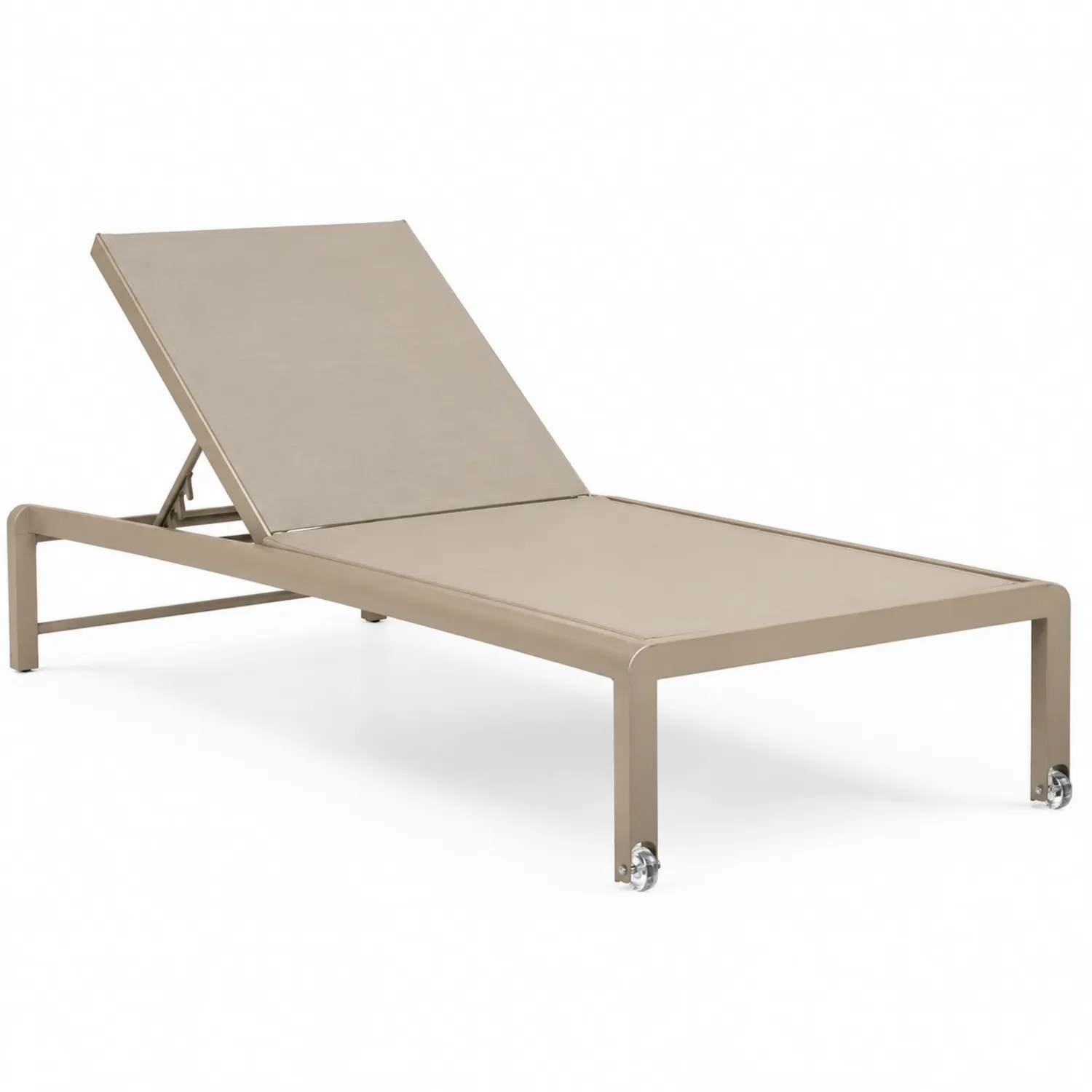 Gartenliege Aluminium Textilene Beige