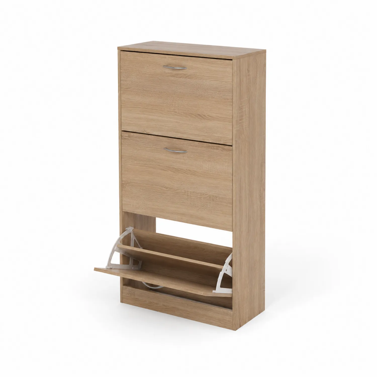 Scarpiera in legno multistrato con finitura effetto quercia