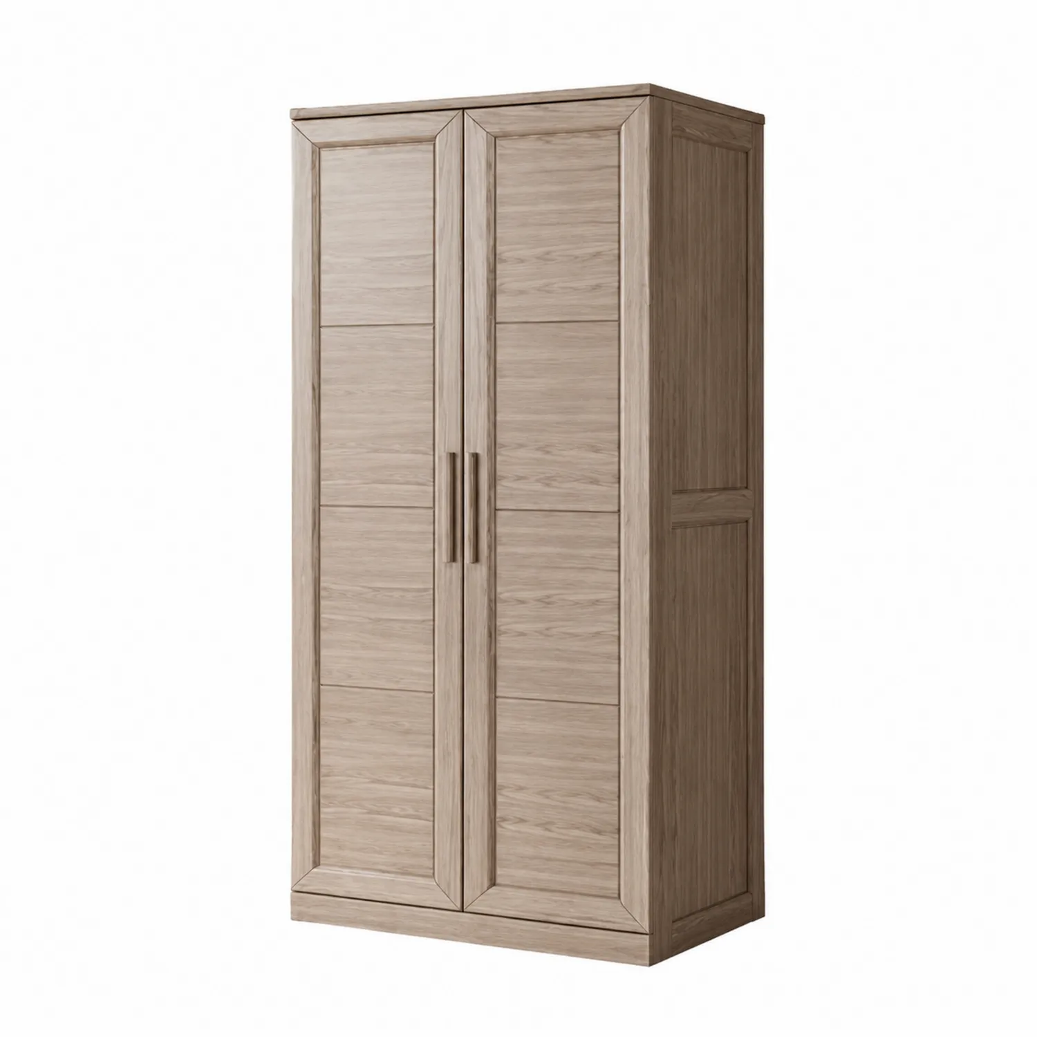 Armadio a Doppia Anta in Legno di Rovere 200x100x60 cm