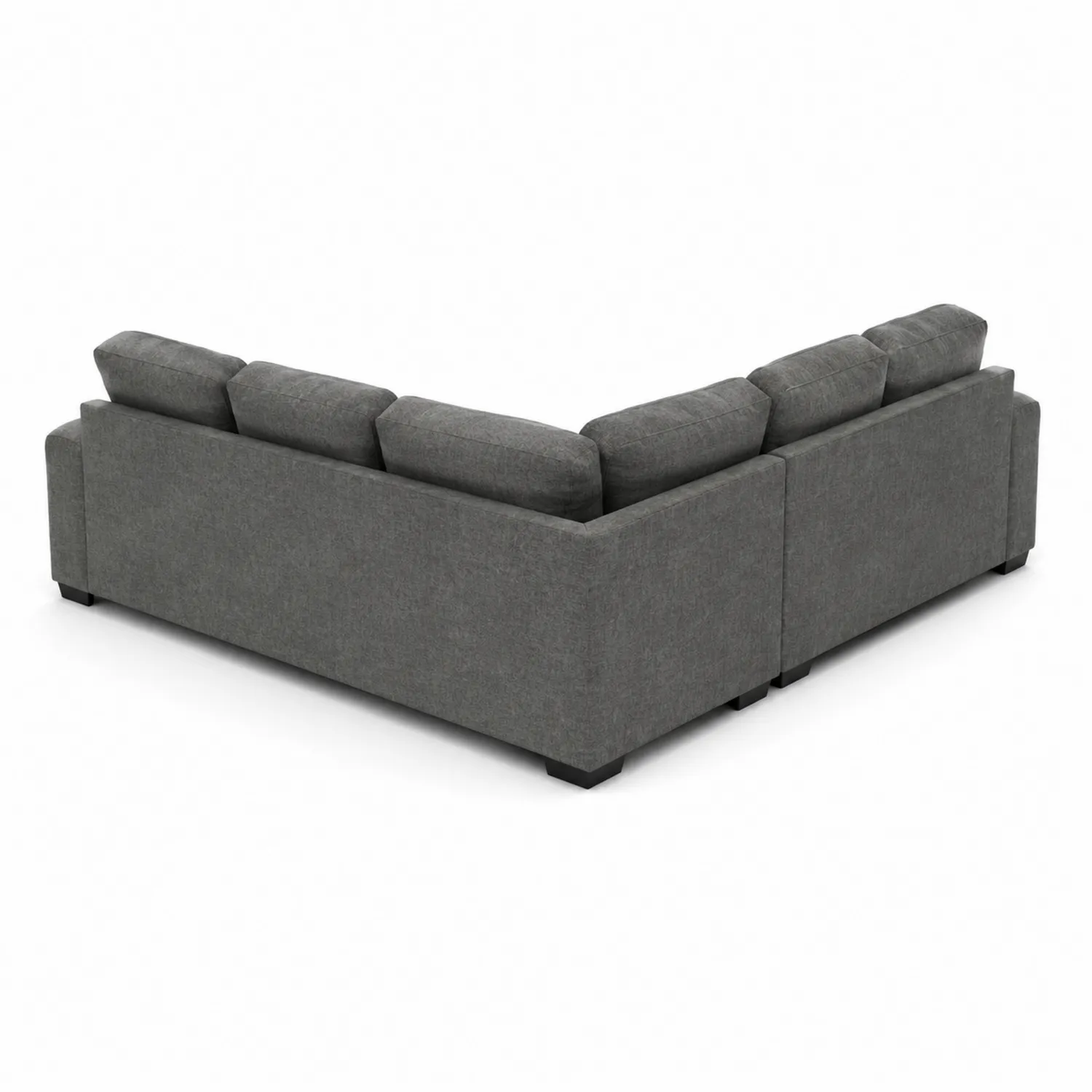 Divano Angolare Modulare in Tessuto Grigio