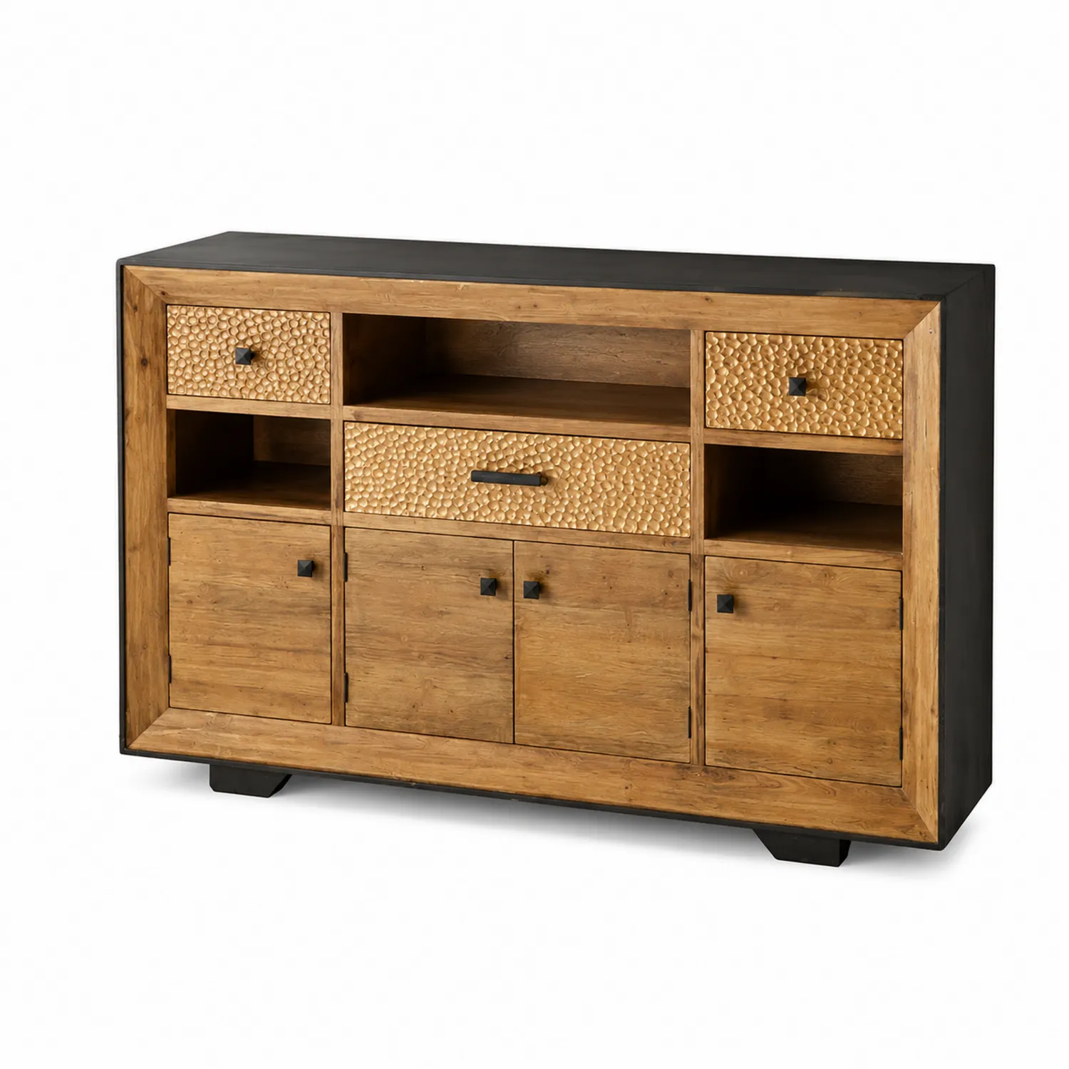 Credenza in Legno di Teak con 5 Ante e 3 Cassetti