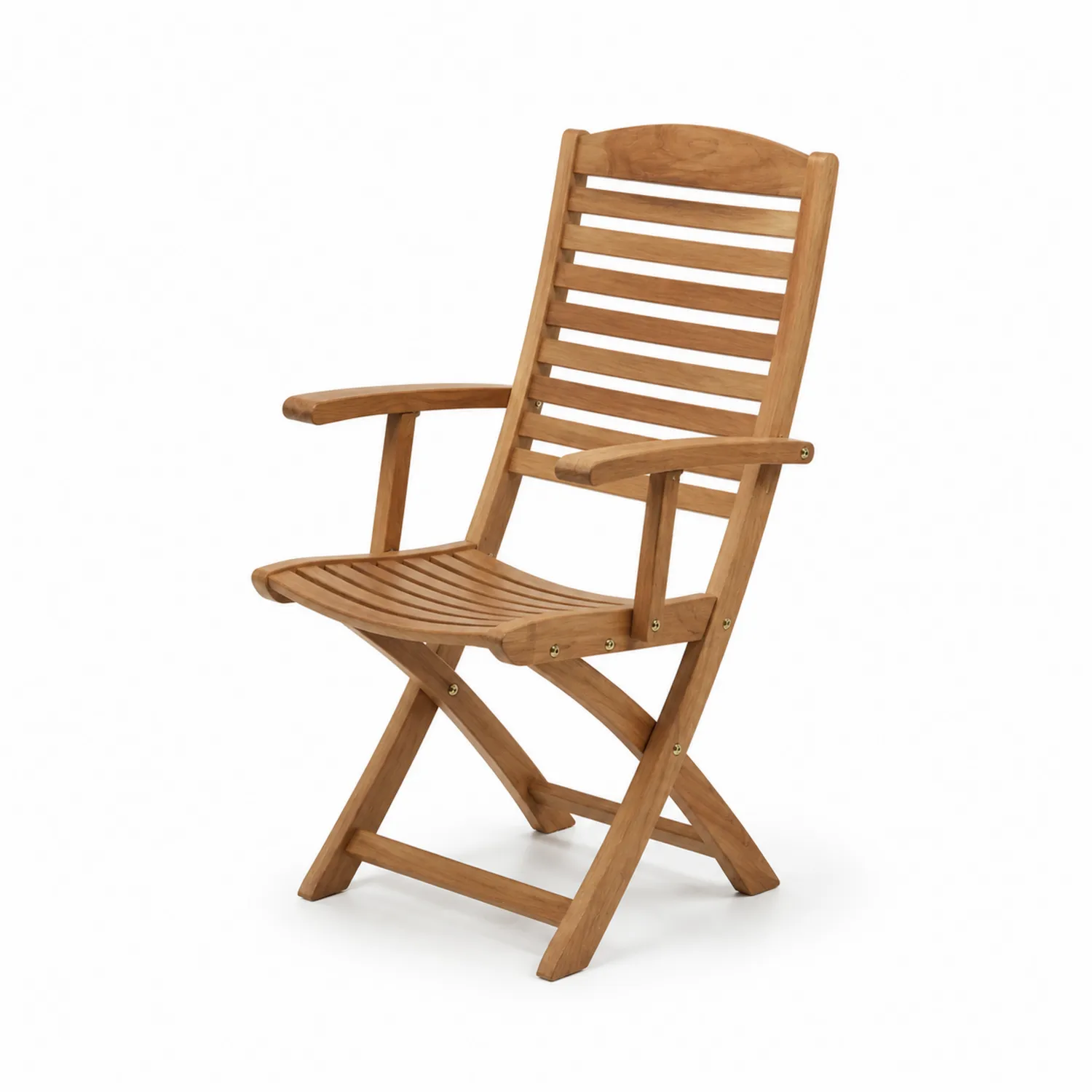 Sedia pieghevole da esterno in legno di teak