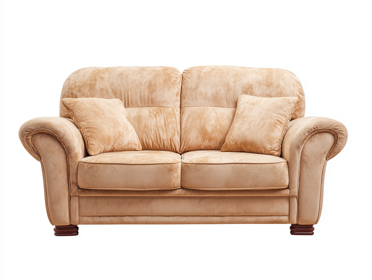 Zweisitzer Sofa - Stoff-Holz - 176 x 92 x 86 cm - Beige - Klassischer Stil-Vonodahome