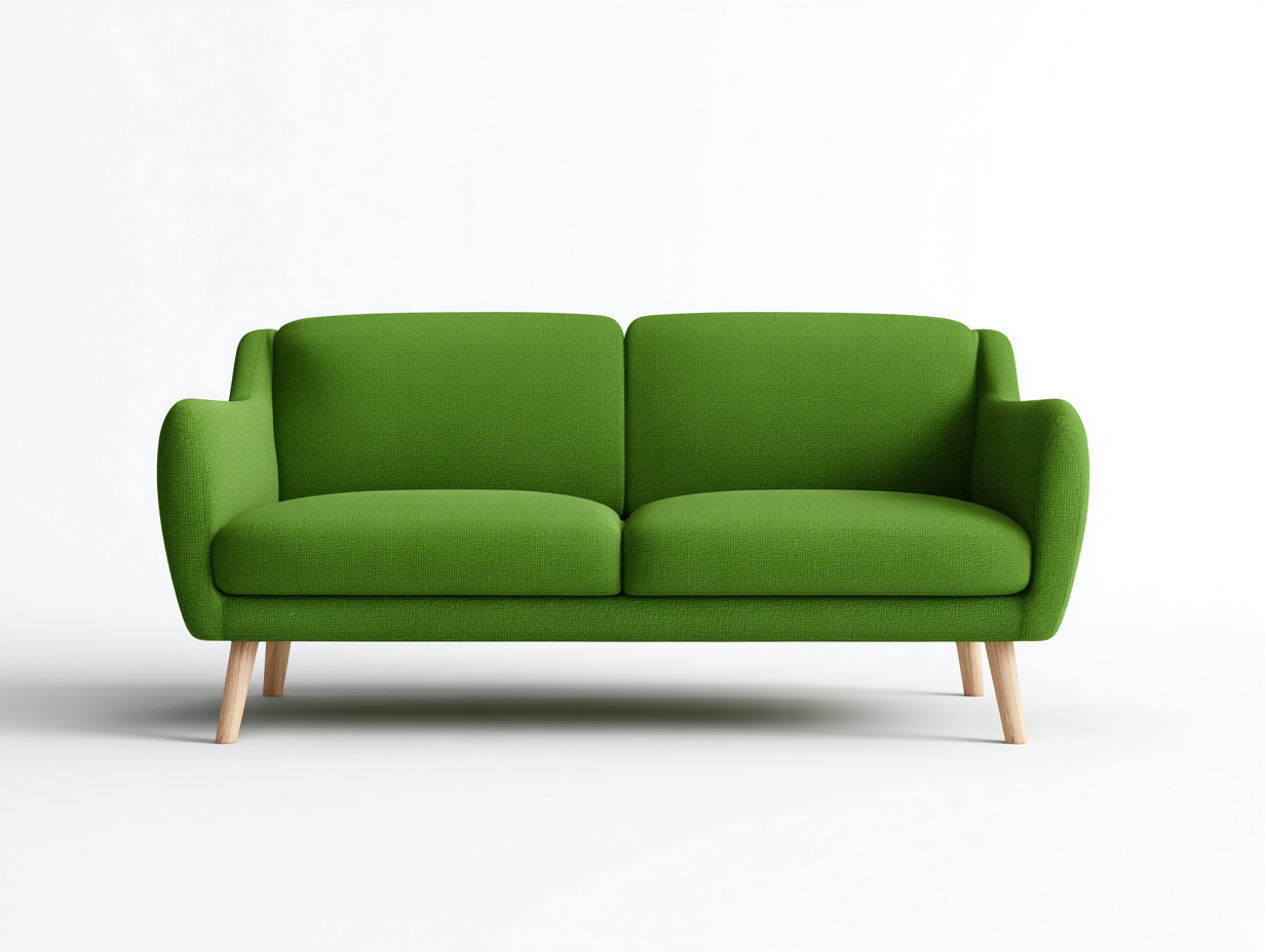 Zweisitzer Sofa - Stoff-Holz - 172 x 86 x 82 cm - Grün - Skandinavischer Stil-Vonodahome