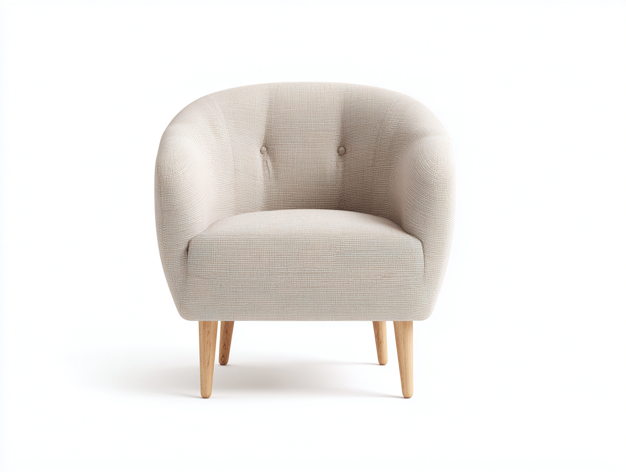 Sessel-Stoff-Holz-78 x 74 x 80 cm-Beige-Skandinavischer Stil-Vonodahome