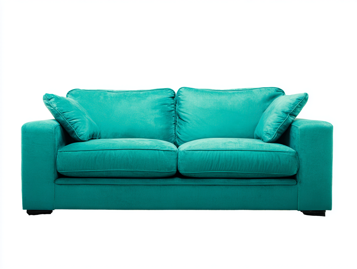 Zweisitzer Sofa - Samt-Holz - 180 x 89 x 83 cm - Türkis - Moderner Stil-Vonodahome