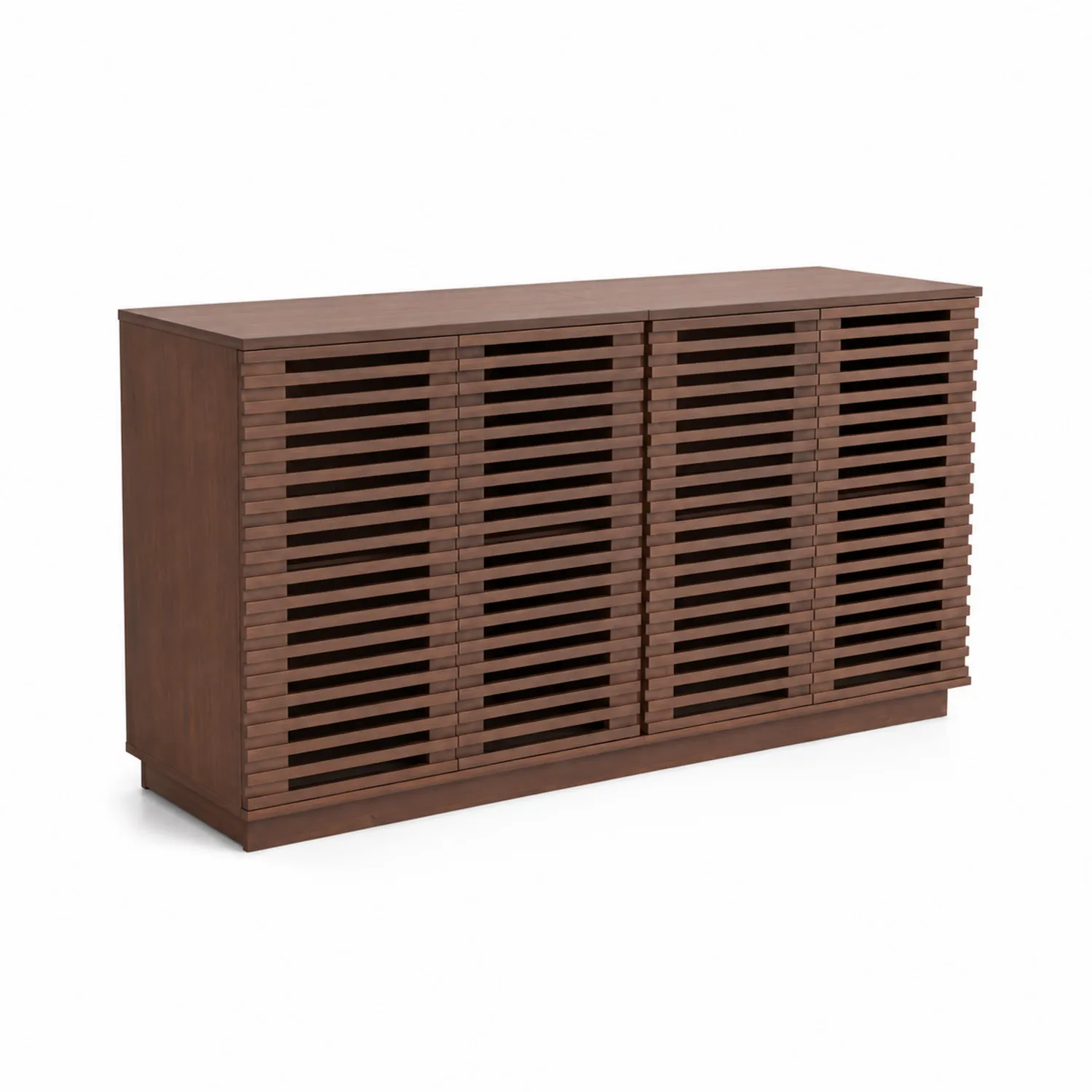 Aparador de madera de acacia 150x45x85 cm Marrón