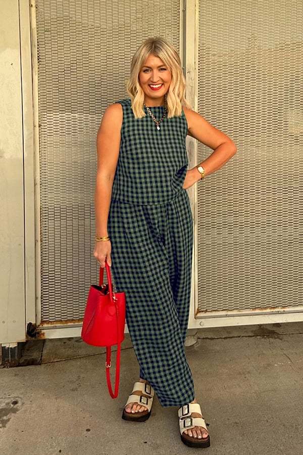 Women’s Plaid Sleeveless Two-Piece Lounge Set(Buy 2 Free Shipping)