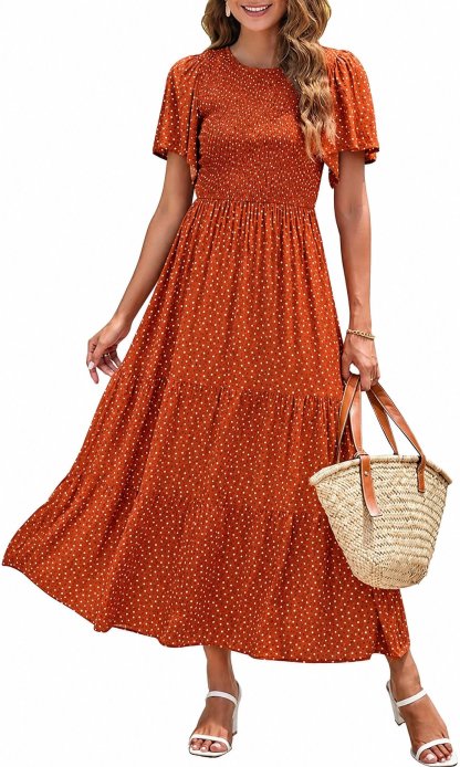 Women’s Floral Smocked Maxi Dress