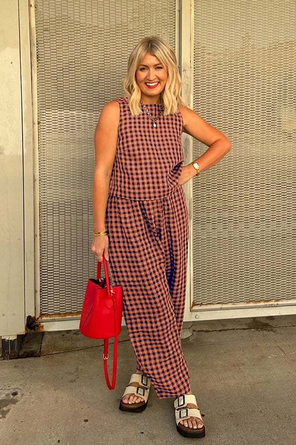 Women’s Plaid Sleeveless Two-Piece Lounge Set(Buy 2 Free Shipping)