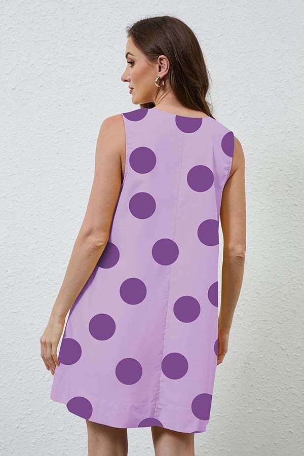Women’s Sleeveless Bubble Hem Mini Dress with Pockets