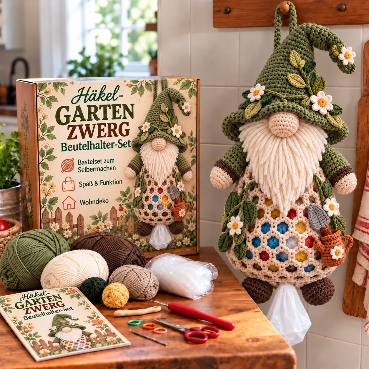 Wichtel-Beutelhalter – DIY-Häkelset