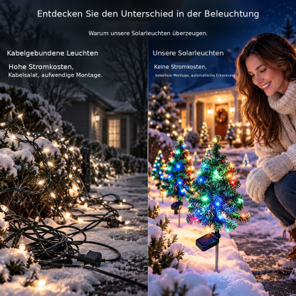 Solar-Weihnachtsbaumleuchten mit Erdspieß