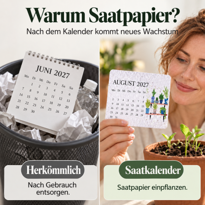 Pflanzbarer Saatkalender 2027 – ein Geschenk, das weiterwächst – lokalisierte Motivabbildung
