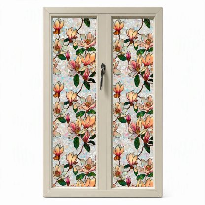 📢📢40 % RABATT !! ⏰ Elektrostatische Regenbogen-Fensterfolie mit dekorativem Blumenmuster