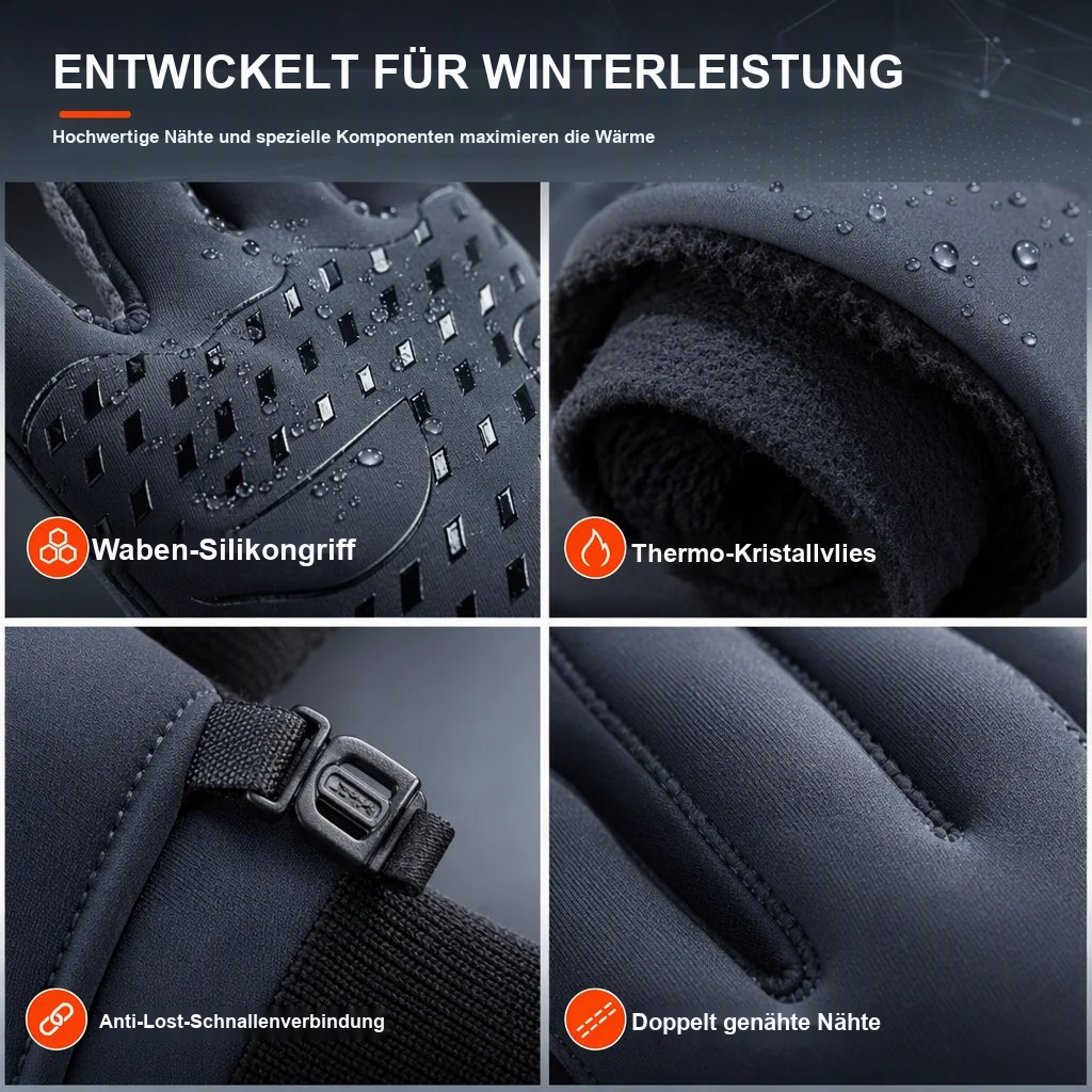 ✋️🤗 Wasserdichte Winter-Fahrradhandschuhe für Damen und Herren