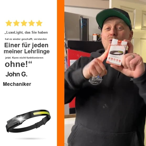 💡 Wiederaufladbare LED-Stirnlampen – 230°-Weitwinkel und Bewegungssensor