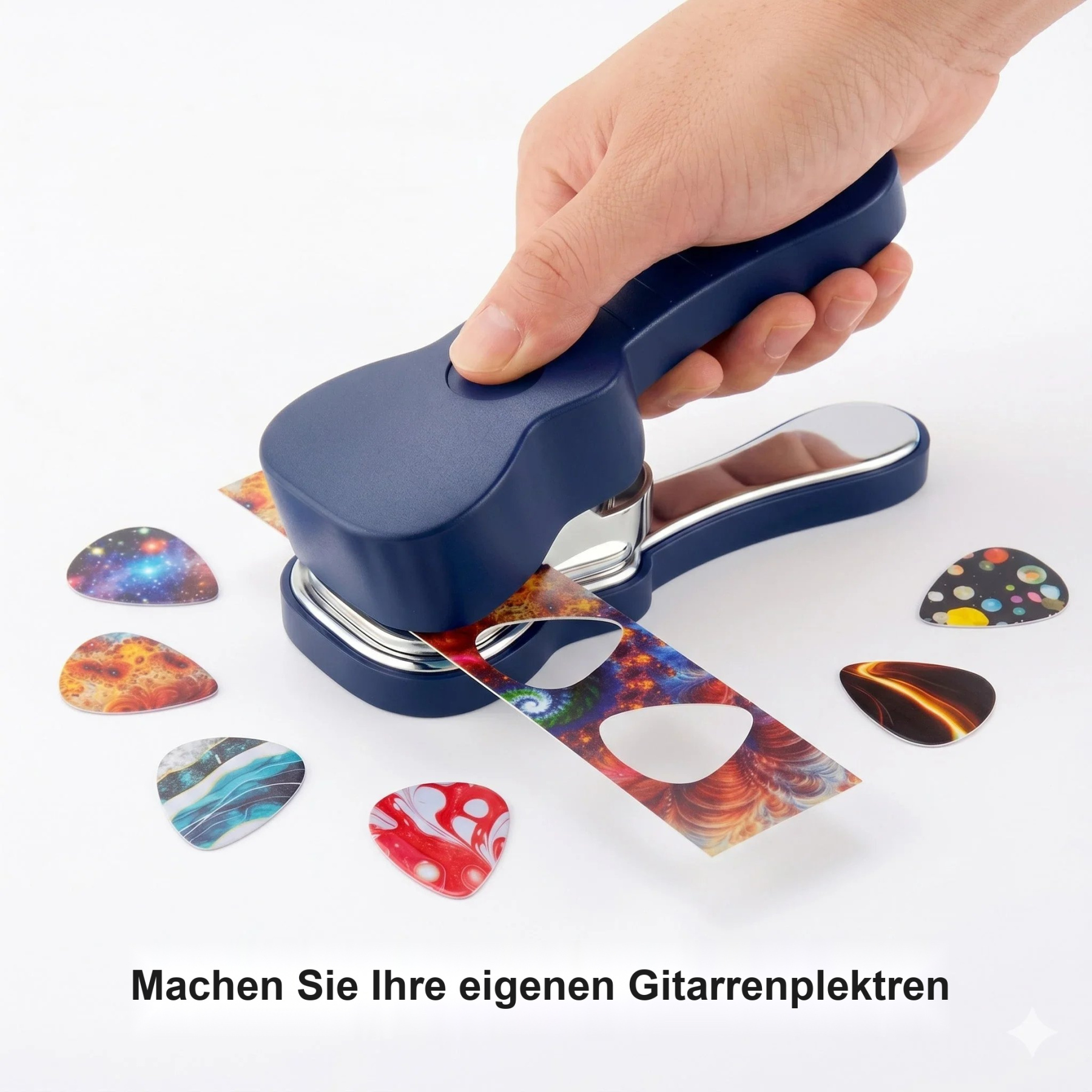 Handliches Gitarrenplektrum-Stanzset mit Zubehör