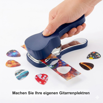 Handliches Gitarrenplektrum-Stanzset mit Zubehör