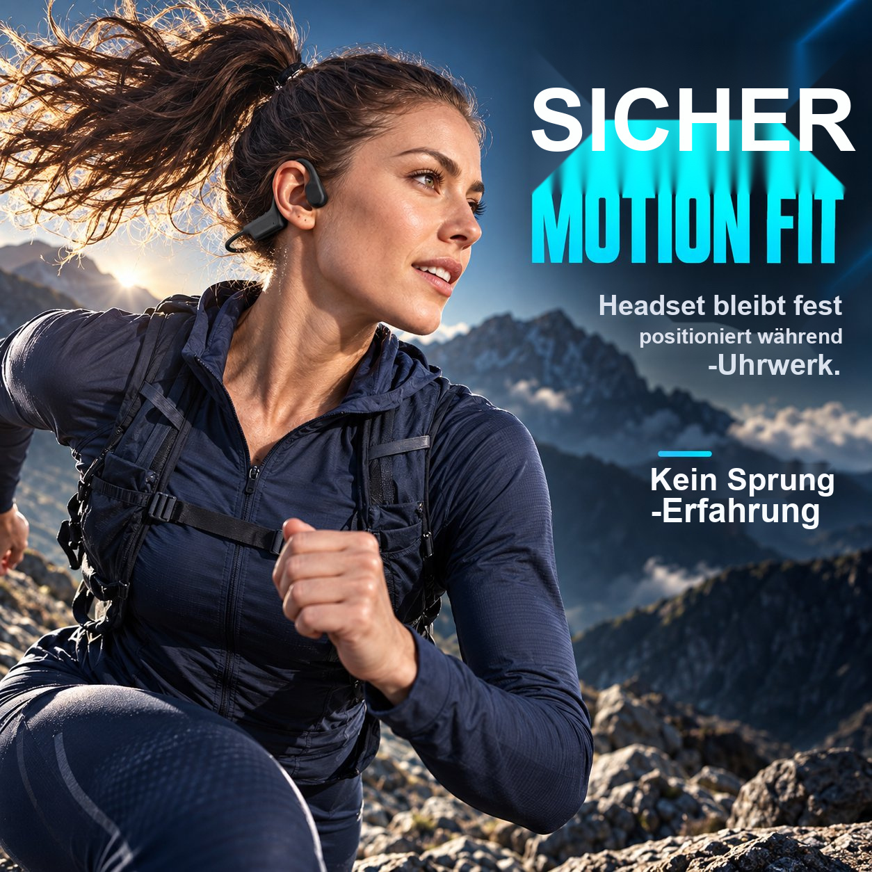 Professionelle Sport-Knochenschallkopfhörer – Bluetooth 6.0, IP67-Wasserschutz, kabelloses Open-Ear-Headset zum Laufen und Radfahren