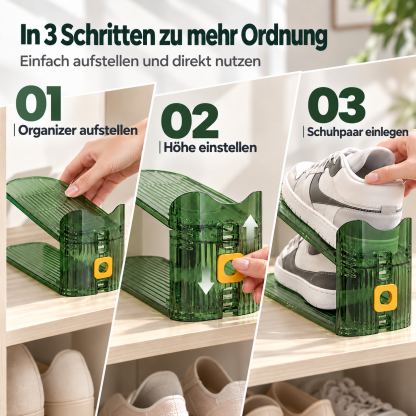 Verstellbarer Schuh-Organizer – Platzsparendes, transparentes Aufbewahrungsregal im minimalistischen Design