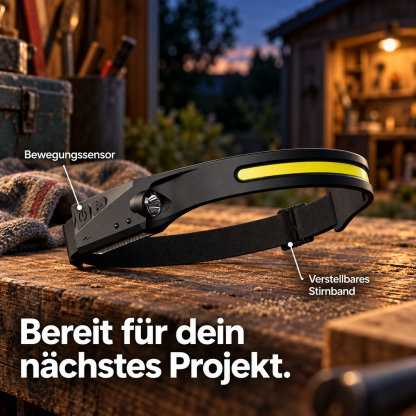💡 Wiederaufladbare LED-Stirnlampen – 230°-Weitwinkel und Bewegungssensor