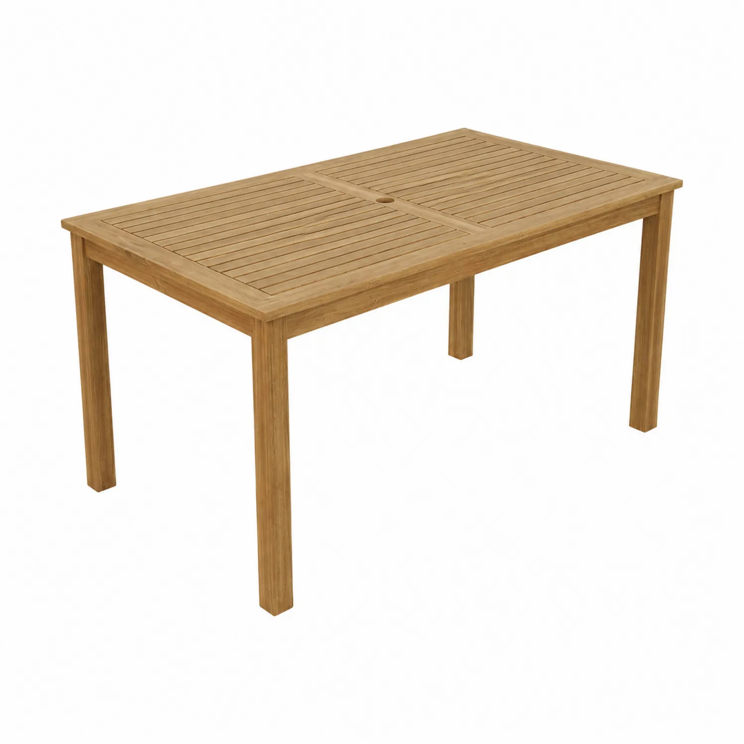 Mesa de comedor de exterior de madera de teca 150x90x75 cm
