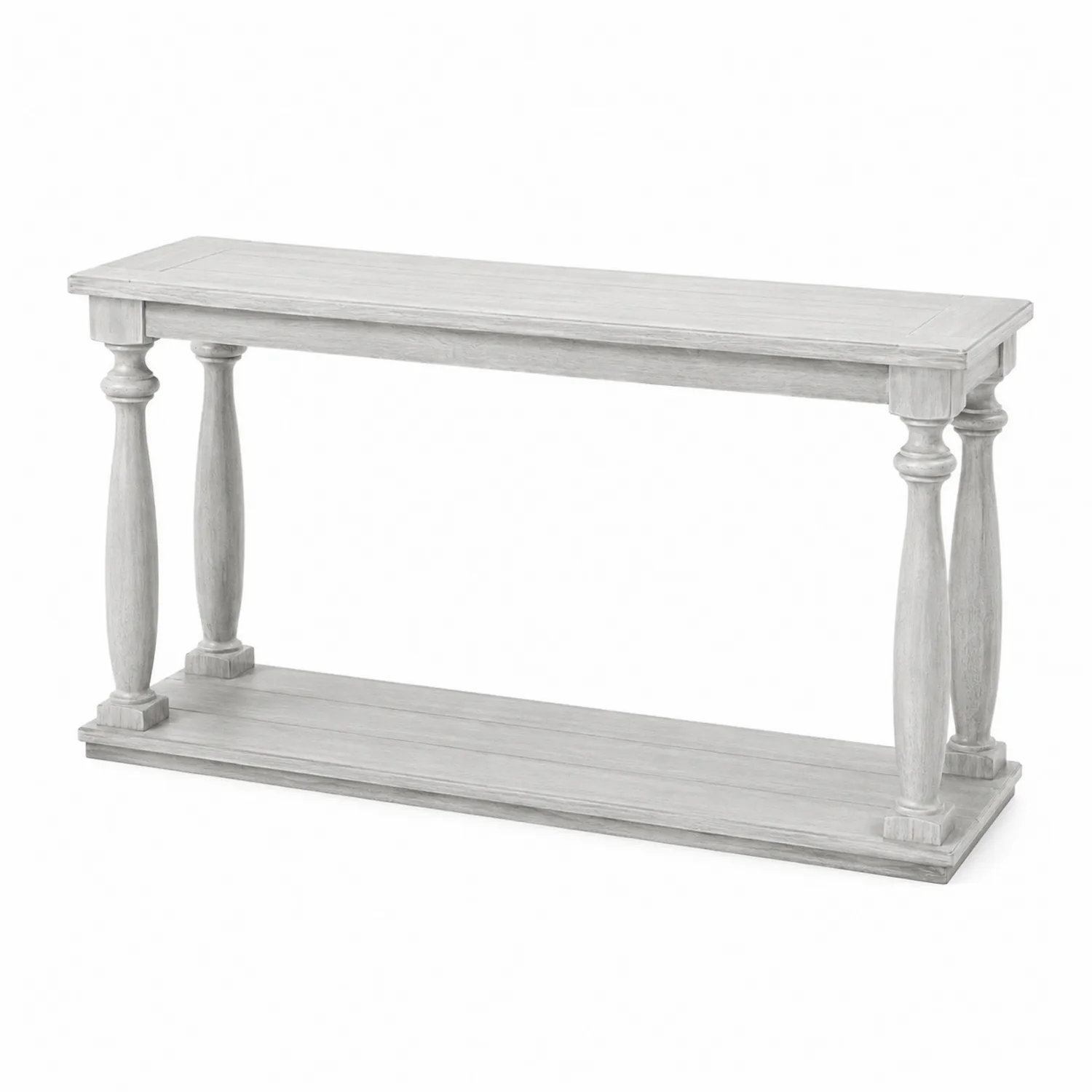 Mesa consola de madera gris 120x30x75 cm