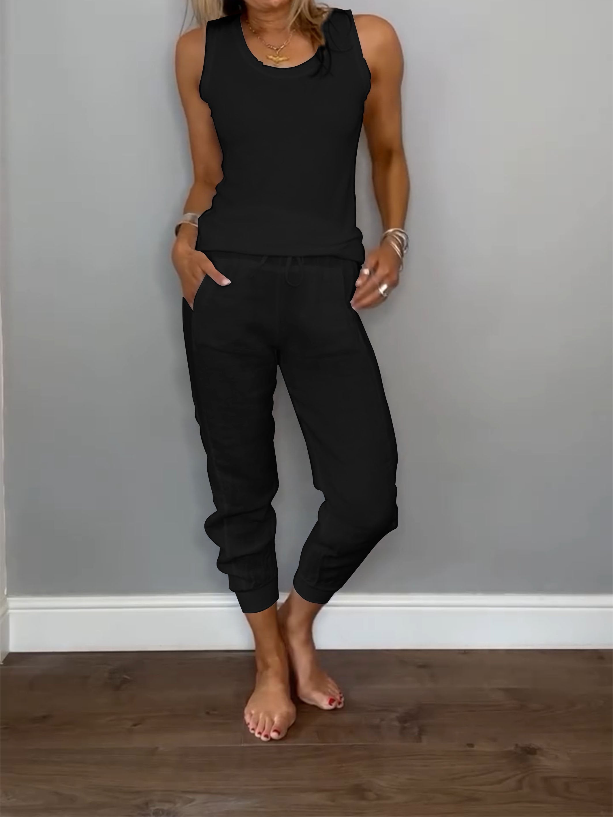 Women's Cotton and Linen Casual Two-piece Set-Comfort & Reliable