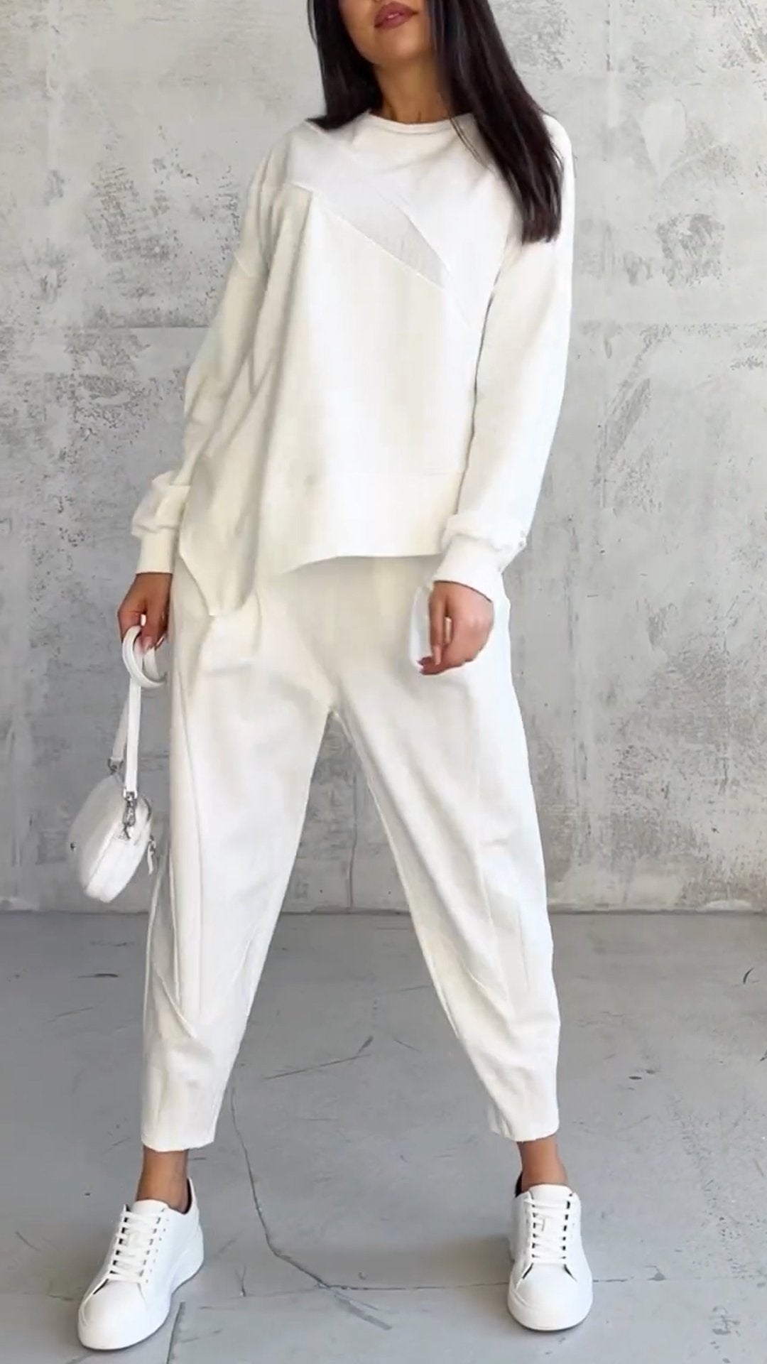 Casual Round Neck Long Sleeve Two Piece Suit-Comfort & Reliable