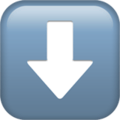 Down Arrow on Apple iOS 16.4