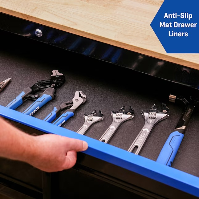 46.1-in L x 18.1-in D 9 -Drawers Rolling Pink Wood Work Bench