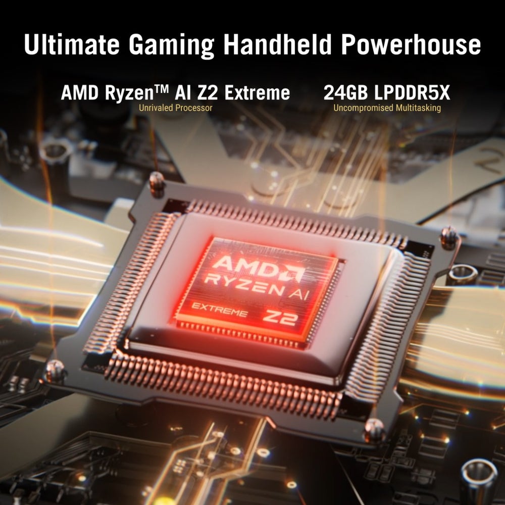 7.4” 1080p 120Hz OLED Touchscreen Gaming Handheld, AMD Ryzen AI Z2 Extreme, 24GB RAM, 1TB SSD