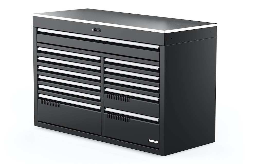 MSS+ 1540mm 12 Drawer Cabinet with Stainless Steel Worktop