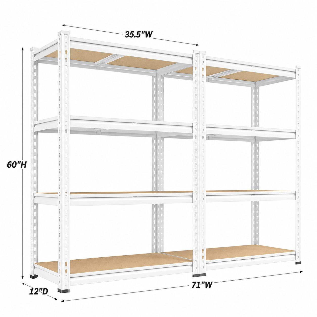 💝Grab 2 for €29!💥4-Tier Heavy Duty Utility Shelf (2-Pack) – 6400 lbs Capacity