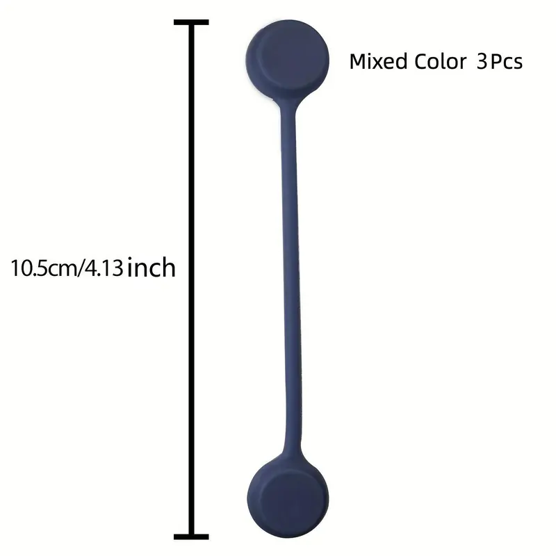 3 Pieces Silicone Cable Organizer, Reusable Magnetic Data Wire Winder, Anti-Slip Wear-Resistant Stress Toy, Home Car Office Wire Management Tool, Desk Cable Organizer, Office Accessories