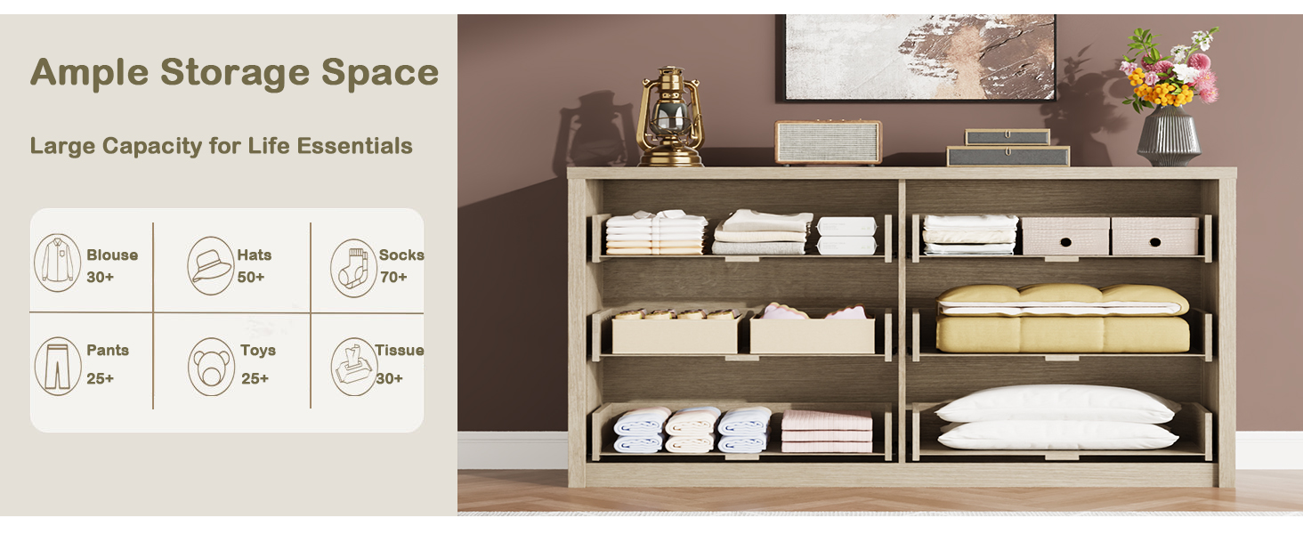 6 Drawer Dresser