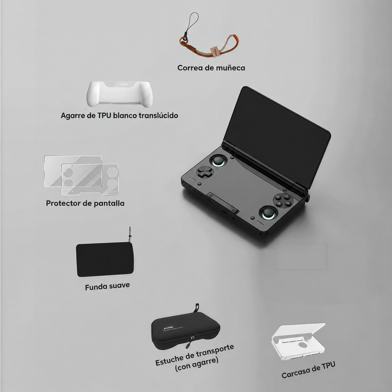 Consola portátil para videojuegos con doble pantalla AMOLED de 6''
