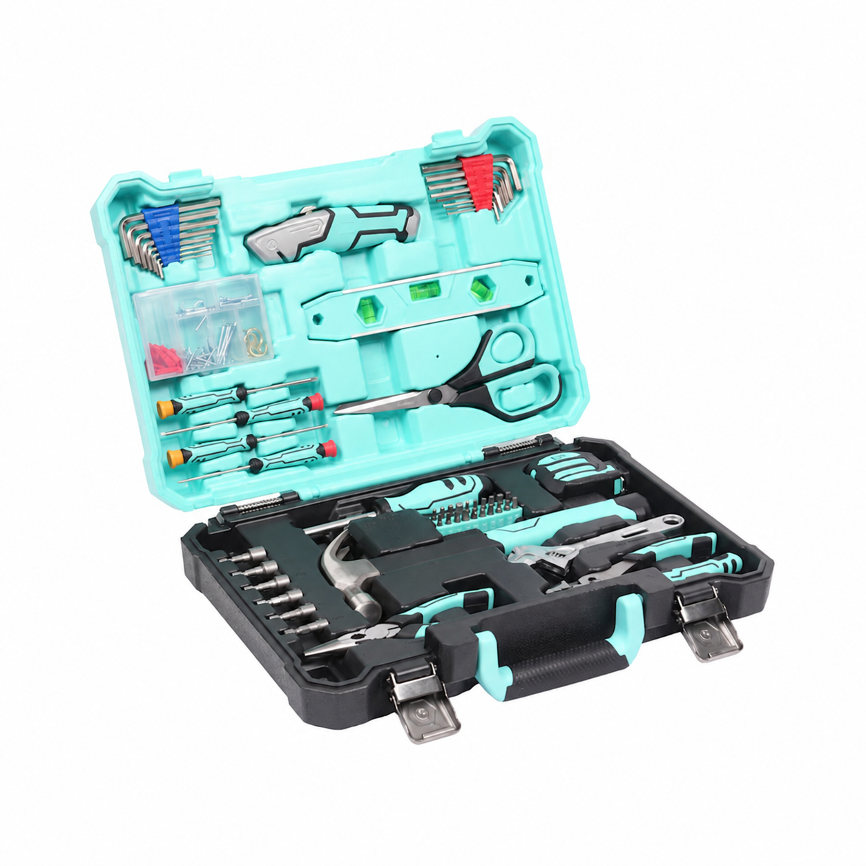 158 -Piece Pink Household Tool Set with Folding Case