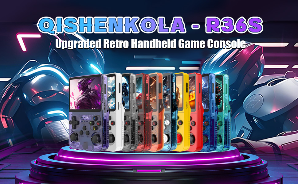 R36S,R36,QISHENKOLA,retro video game console,gaming console,handheld game consoles,psp,gameboy,