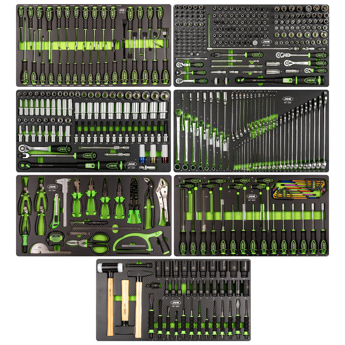 EVA Carbon tool inserts showing the included tool assortment