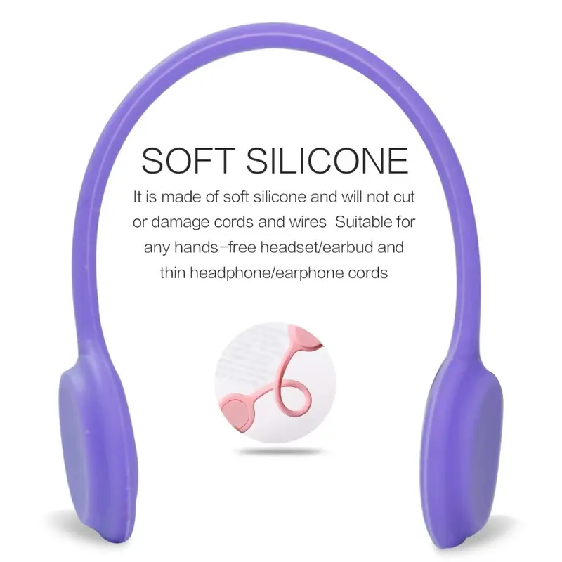 3 Pieces Silicone Cable Organizer, Reusable Magnetic Data Wire Winder, Anti-Slip Wear-Resistant Stress Toy, Home Car Office Wire Management Tool, Desk Cable Organizer, Office Accessories