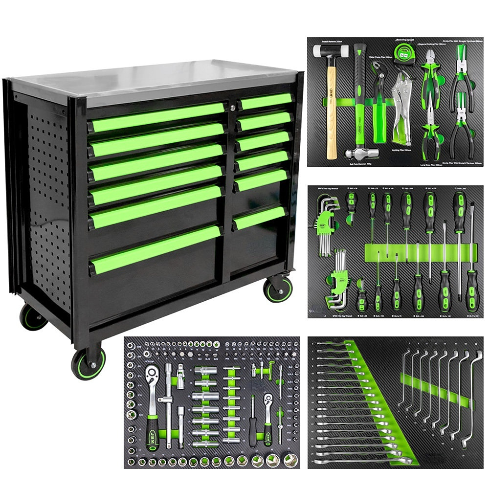 XL 8 DRAWER TOOL CART Armed with 468 Pieces