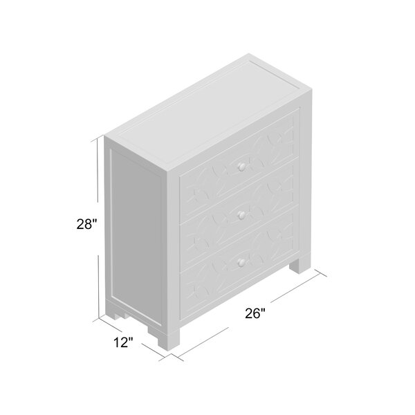 Bester 3 - Drawer Mirrored Accent Chest