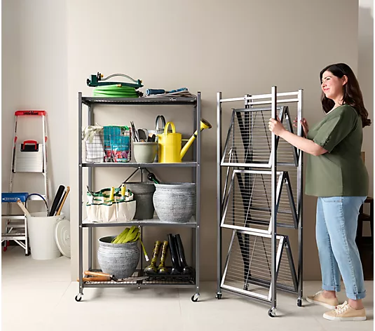 💝Grab 2 for $29!💥Pop It Large 4-Tier Heavy Duty Rack with Caster Wheels