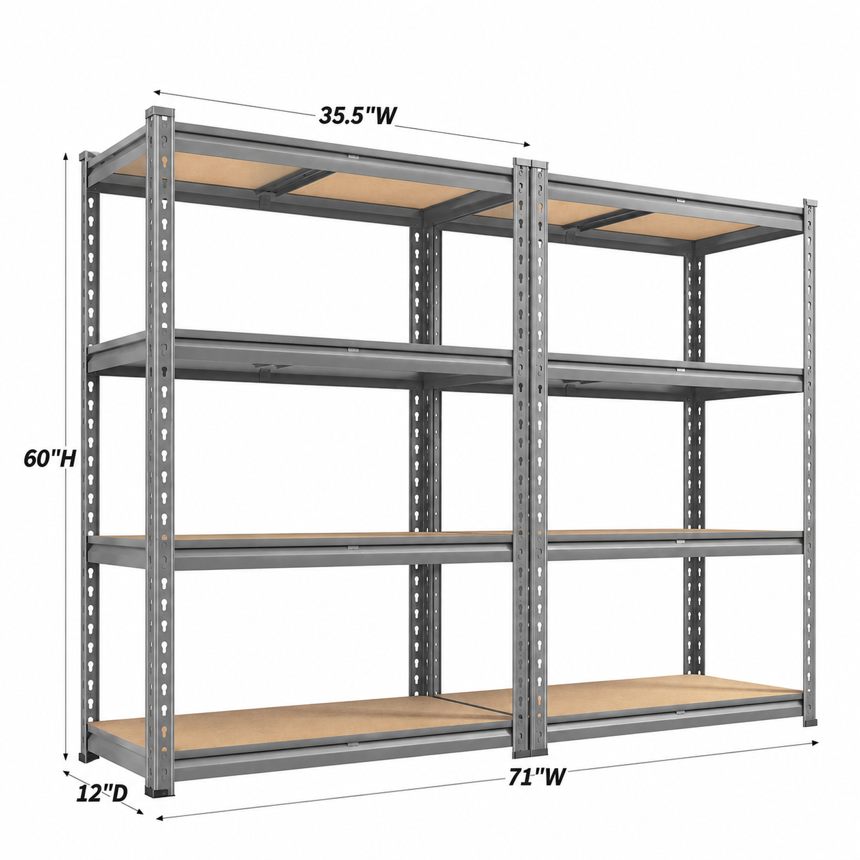 💝Grab 2 for €29!💥4-Tier Heavy Duty Utility Shelf (2-Pack) – 6400 lbs Capacity