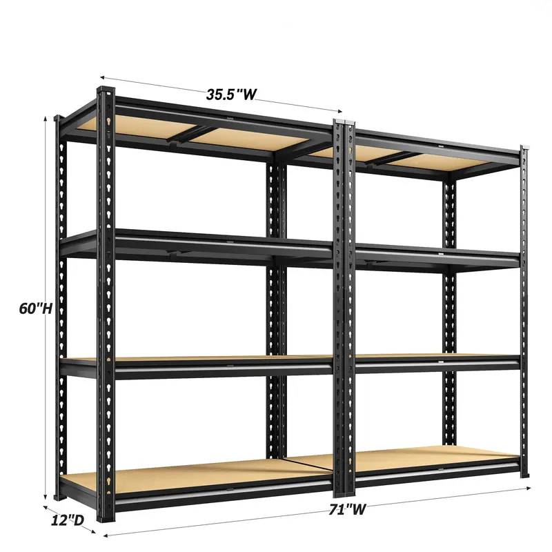 💝Grab 2 for €29!💥4-Tier Heavy Duty Utility Shelf (2-Pack) – 6400 lbs Capacity